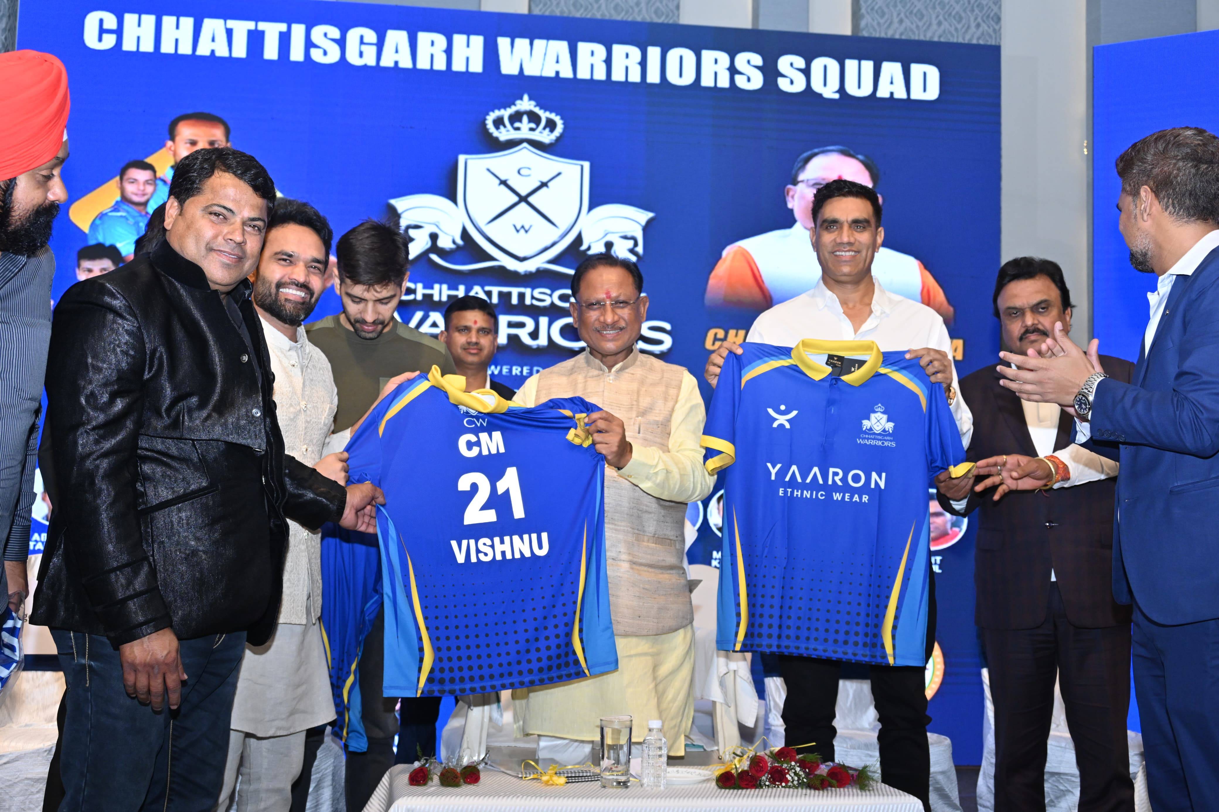 छत्तीसगढ़ वारियर्स स्क्वॉयड&rsquo; की लॉन्चिंग....सीएम ने किया 21 नंबर जर्सी का लोकार्पण