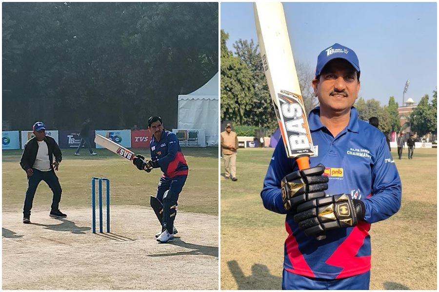 टीबी मुक्त भारत जागरूकता के लिए क्रिकेट मैच... मंत्री तोखन साहू ने की बैटिंग