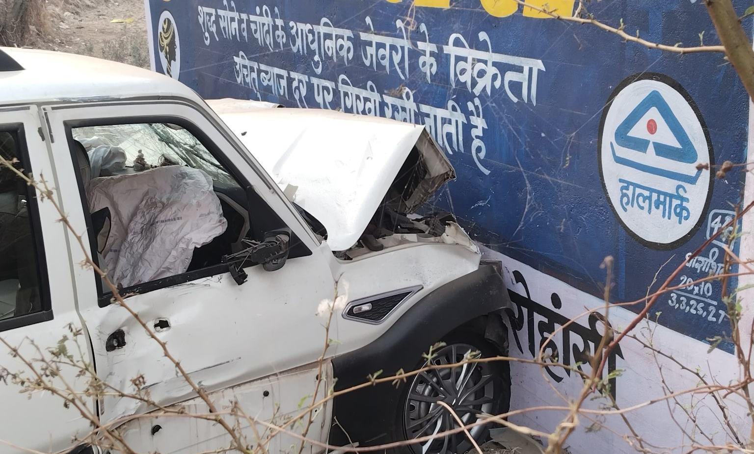 शादी समारोह से लौट रही स्कार्पियो दुर्घटनाग्रस्त, 7 लोग गंभीर रूप से घायल