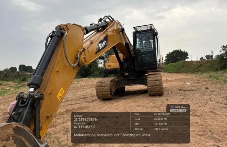 महासमुंद जिले में अवैध रेत उत्खनन पर कड़ी कार्रवाई.... एक चैन माउंटेन जब्त