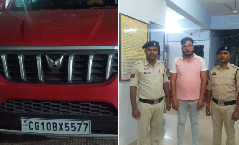 कार चालक ने मवेशी को कुचला पुलिस ने किया गिरफ्तार