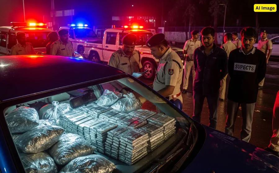 चेकिंग के दौरान कार से मिली करोड़ों की चांदी... पुलिस का दिमाग चकराया