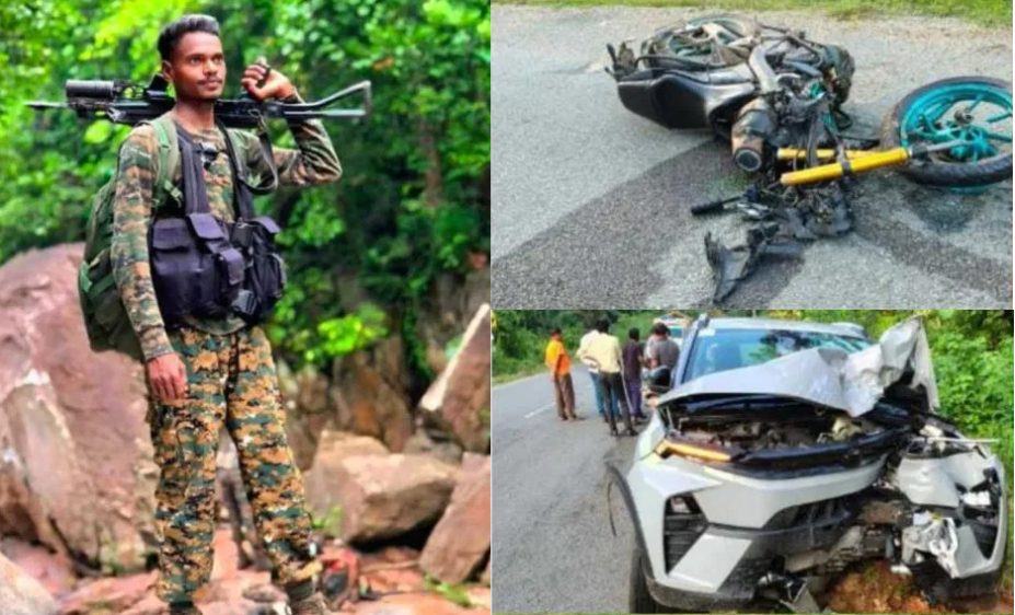 सड़क हादसे में बस्तर फाइटर के जवान की गयी जान, कार और बाइक में हुई जोरदार टक्कर