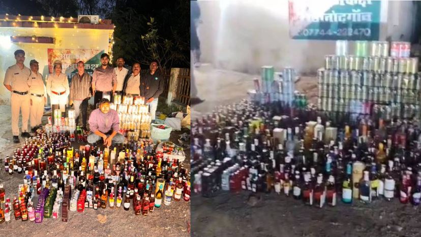 आबकारी विभाग की बड़ी कार्रवाई, किराए के फ्लैट में छापेमारी कर अवैध प्रीमियम शराब का जखीरा किया जब्त