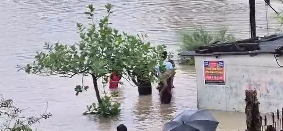 बाढ़ की चपेट में बिलासपुर जिले के कई गांव, टापू में तब्दील