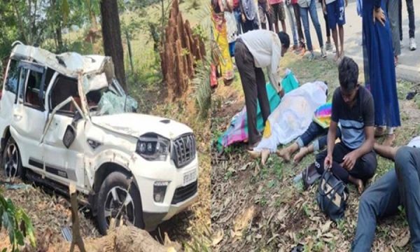 CG NEWS : स्कार्पियो का फटा टायर... जाकर पेड़ से टकराई... हादसे में 3 महिलाओं की मौत, 4 घायल