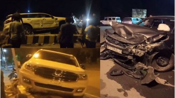 छत्तीसगढ़ के भाजपा नेता की कार का एक्सीडेंट... दोनों कार के उड़े परखच्चे... गनीमत बच गई जान