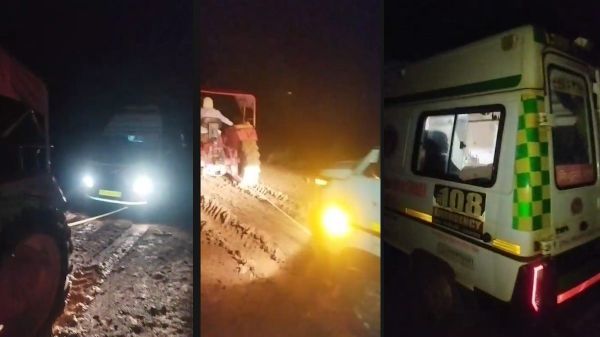 विकास से दूर आदिवासियों की नियति, मलेरिया ग्रसित मरीजों के ले जाते एंबुलेंस बीच सड़क पर फंसी, ट्रैक्चर से टोचन कर निकला&hellip;