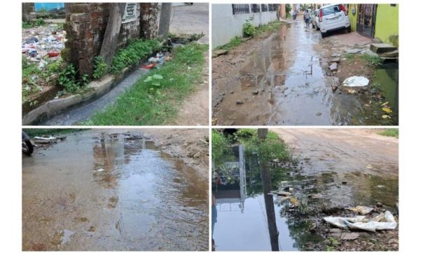 गंगानगर मे बह रही गंदगी, सड़कों में फैला कीचड़, पार्षद पर वार्ड वासियो ने उतारा गुस्सा….