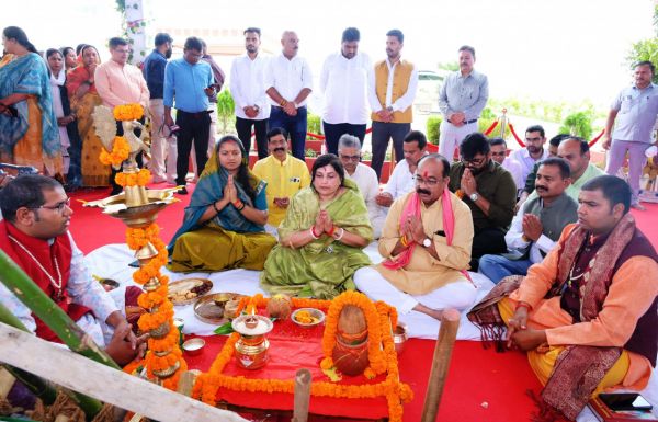 उप मुख्यमंत्री अरुण साव के निवास पर हरेली की धूम