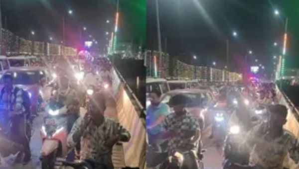 शहर की ट्रैफिक व्यवस्था ध्वस्त  जाम में फंसी एंबुलेंस, लोग भी घंटों फंसे रहे