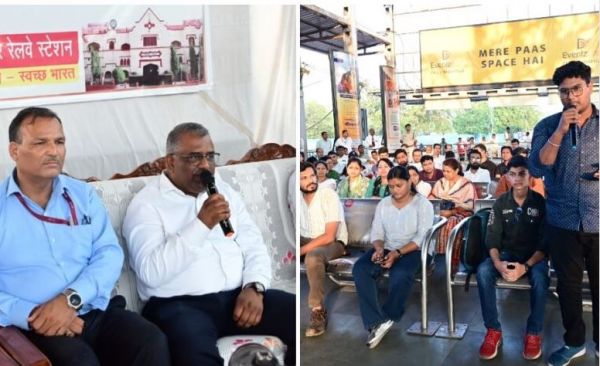 अमृत संवाद&rdquo; के तहत रेलवे और जनता के बीच सीधा संवाद, स्टेशन पर यात्रियों ने दिए सुझाव, जीएम बोले : जनभागीदारी से बनेगा आधुनिक रेलवे