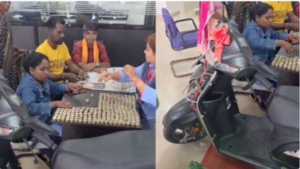 किसान ने पेश की मेहनत की मिसाल, छह महीने तक सिक्के जोड़कर खरीदी स्कूटी