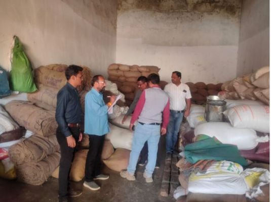 कोंडागांव जिले में 245 बोरी धान जब्त