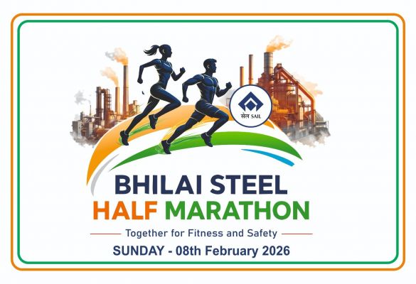 स्वास्थ्य को जीवनशैली बनाने के संकल्प के साथ भिलाई स्टील हाफ मैराथन का 8 फरवरी को