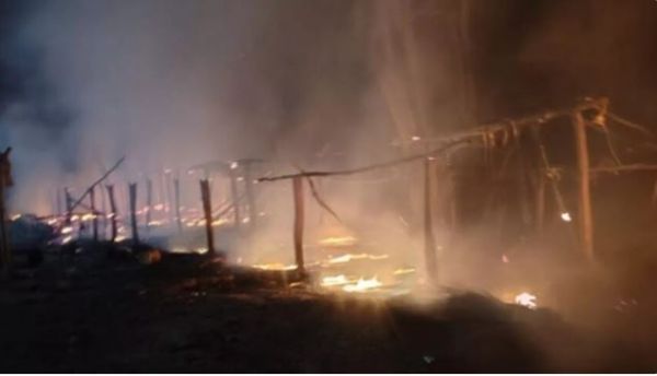 मैनपाट के टाइगर पॉइंट पर भीषण आग, दर्जनभर झोपड़ीनुमा दुकानें जलकर खाक