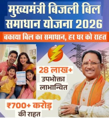 बकाया बिल से छुटकारा: छत्तीसगढ़ सरकार की समाधान योजना से उपभोक्ताओं को बड़ी राहत