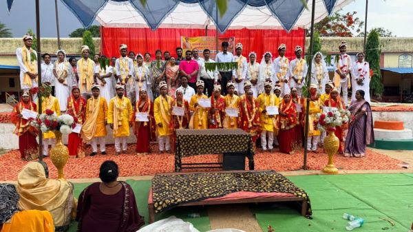  मुख्यमंत्री कन्या विवाह योजना के तहत जशपुर जिले में 65 जोड़े वैवाहिक बंधन में  बंधे