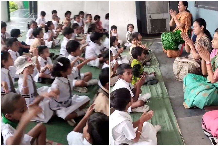 संत ज्ञानेश्वर स्कूल के बच्चों ने की मोटर स्किल एक्टिविटी... योगा भी किया