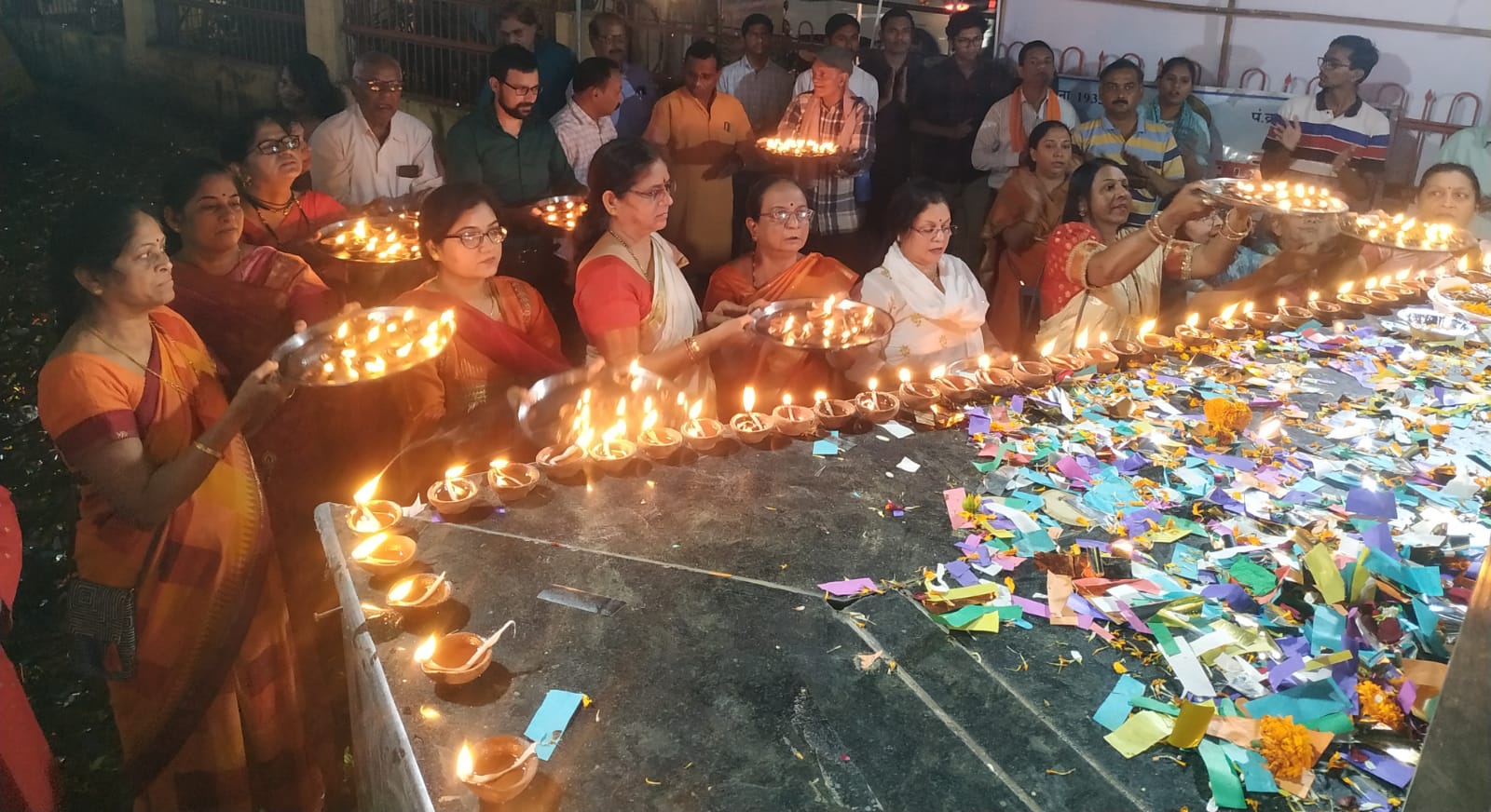  महाराष्ट्र मंडल ने 395 दीयों से की शिवाजी महाराज की महाआरती