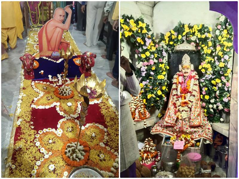  गजानन महाराज की भव्य पालकी कल.... आज सत्यनारायण कथा के बाद बांटी गई भाजी भाकर