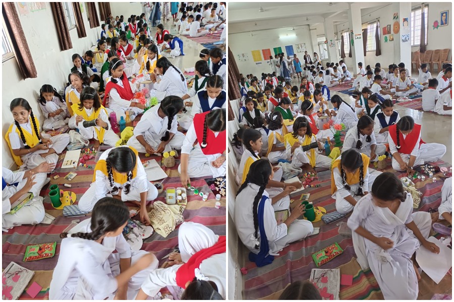 Best Out of waste&hellip; संत ज्ञानेश्वर स्कूल के बच्चों ने वेस्ट मटेरियल से बनाया वॉल हैंगिंग, गुलदस्ता और बहुत कुछ