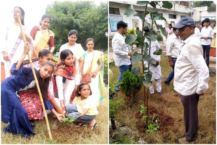  दिव्यांग बालिका विकास गृह में ध्वजारोहण के साथ 'एक पौधा मां के नाम' भी