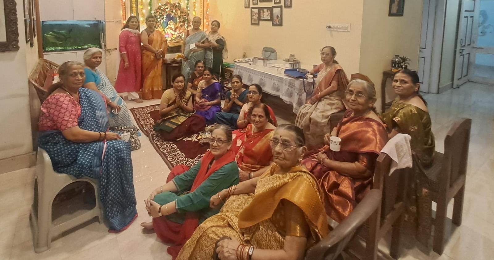 रामरक्षा स्तोत्र, हनुमान चालीसा के साथ महिलाओं ने किया अथर्व शीर्ष का पाठ