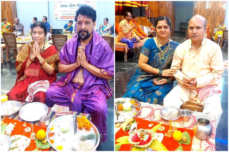  बृहन्&zwj;न महाराष्&zwj;ट्र मंडल के शत स्&zwj;थापना दिवस पर हुई सामूहिक सत्&zwj;यनारायण की कथा