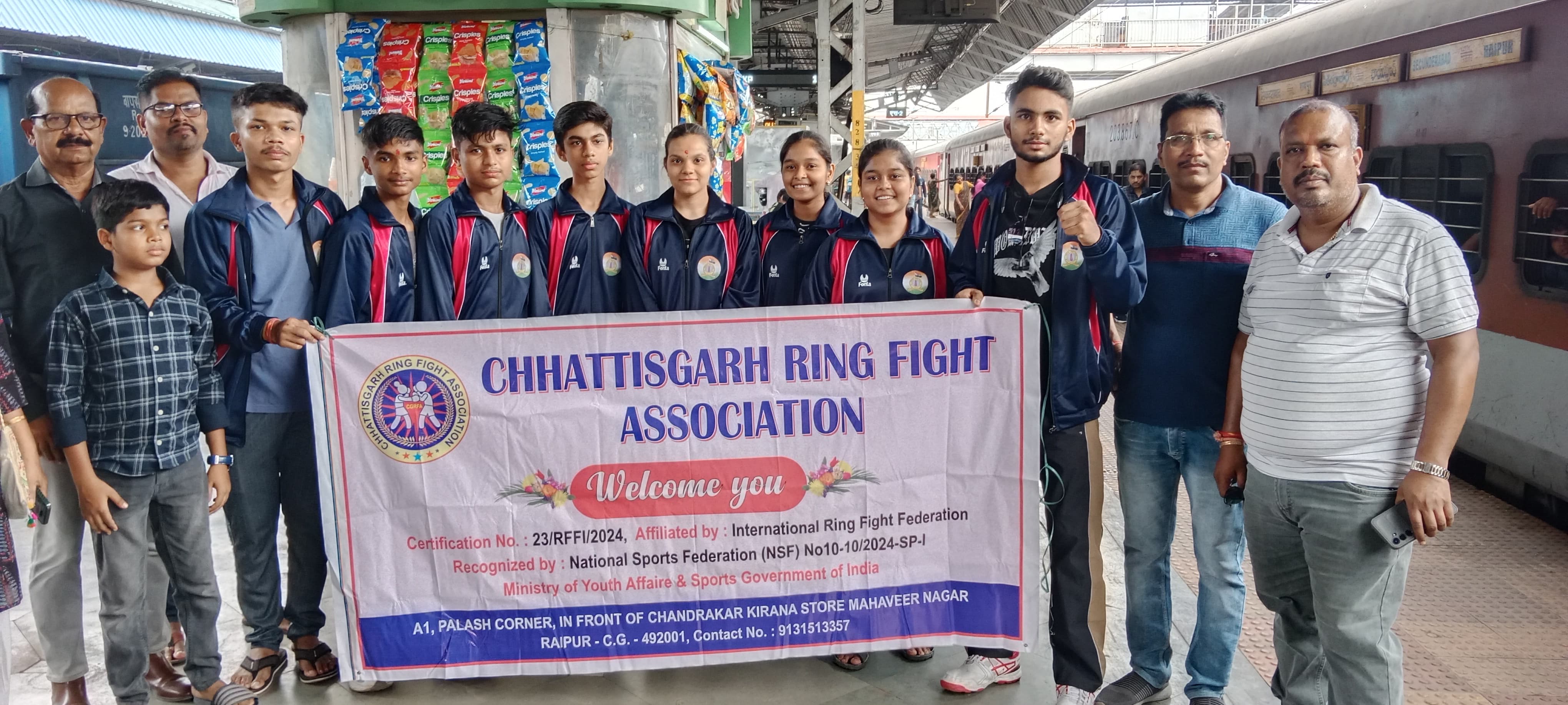 छत्&zwj;तीसगढ़ रिंग फाइट की टीम हैदराबाद रवाना... 23 मई से होगी इंटरनेशनल चैम्पियनशिप