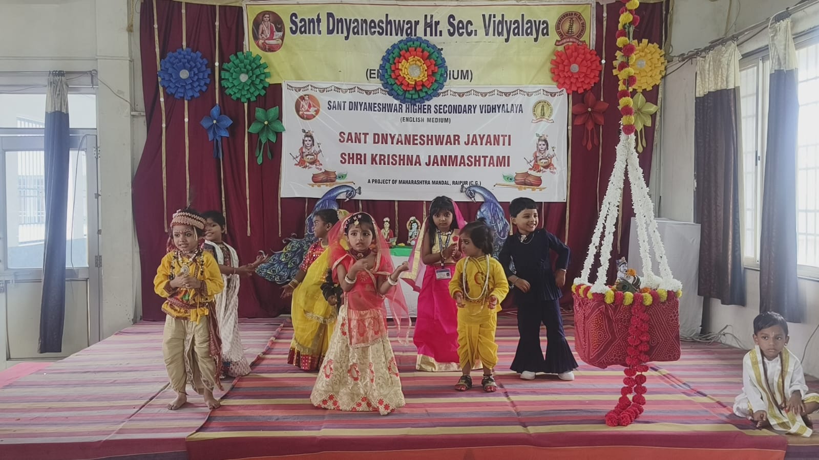 बच्चों ने मनाई प्री इन्डिपेन्डन्स डे, जन्माष्टमी और संत ज्ञानेश्वर जयंती