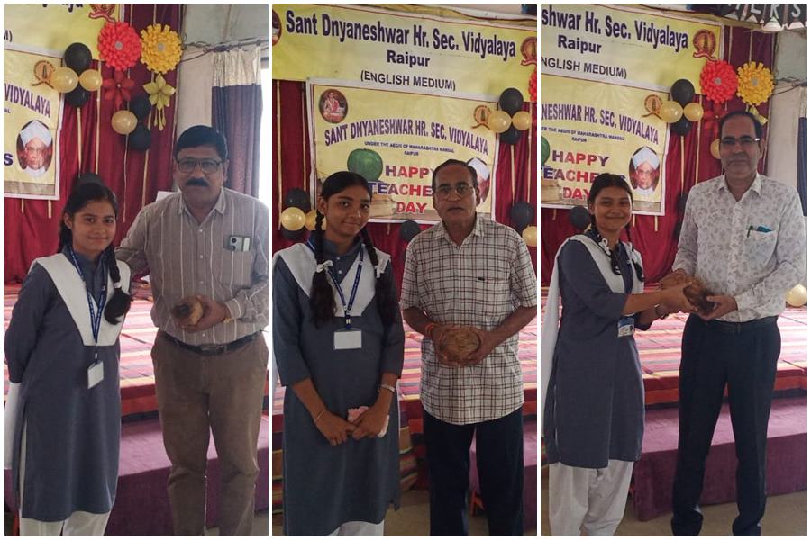 संत ज्ञानेश्वर विद्यालय में बच्चों ने मनाया शिक्षक दिवस... नृत्य के साथ दी स्पीच