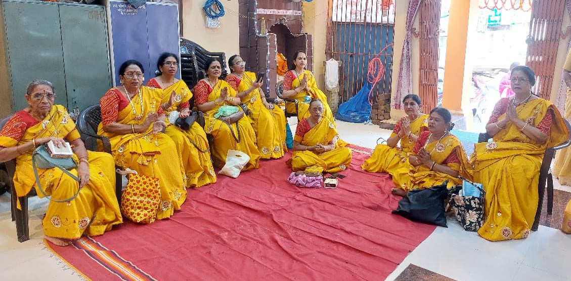 विट्ठल रूख्मणी मंदिर में महाराष्ट्र मंडल ने किया चालीसा पाठ