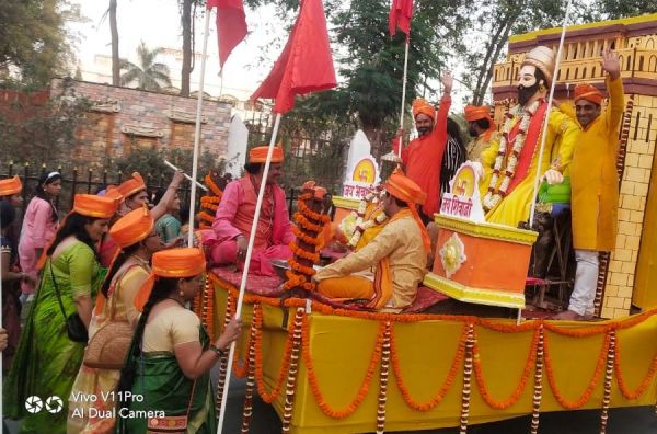 Korba: शिव मंदिर से निकली गजानन महाराज की पालकी