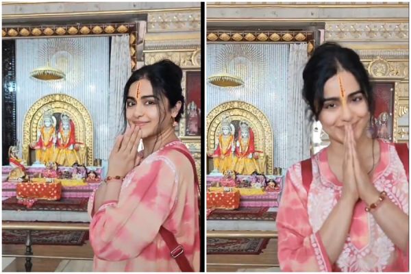 रामनवमी पर रायपुर पहुंचीं अदा शर्मा, श्रीराम मंदिर में गूंजा उनका भजन