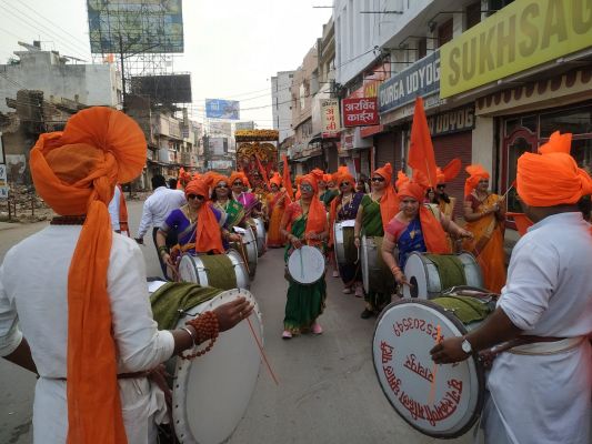 गुढी पाडवा पर महाराष्ट्र मंडल की प्रभात फेरी व बाइक रैली