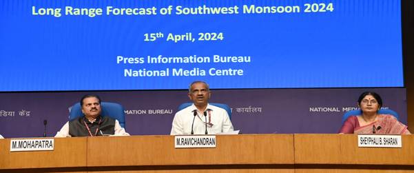  "दक्षिण-पश्चिम मानसून के दौरान पूरे देश में सामान्य से अधिक होगी बारिश"