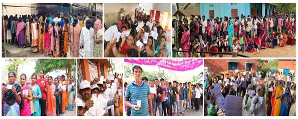 भीषण गर्मी के बावजूद लोकसभा चुनाव 2024 के पहले चरण में भारी मतदान