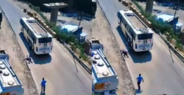 सेना के जवानों और पुलिस कर्मियों ने तीर्थयात्रियों को चलती बस से कूदते देख : टायरों के नीचे पत्थर रखकर बस को नदी में गिरने से रोका 