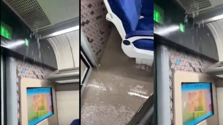 टपकने लगी वंदे भारत एक्सप्रेस की छत.... लोगों ने सोशल मीडिया पर जमकर निकाली भड़ास