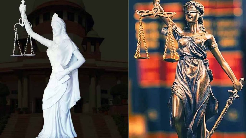 न्याय की देवी की नई मूर्ति में आंखों से पट्टी हटी, हाथ में संविधान भी, जानिये क्या है खास