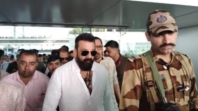 पंडित धीरेंद्र कृष्ण शास्त्री के हिंदू एकता पदयात्रा में शामिल होने पहुंचे अभिनेता संजय दत्त