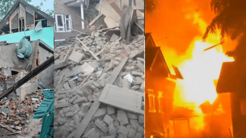 भारतीय सेना का बड़ा एक्शन, एक आतंकी का घर बम से उड़ाया गया, दूसरे के घर पर चला बुलडोजर