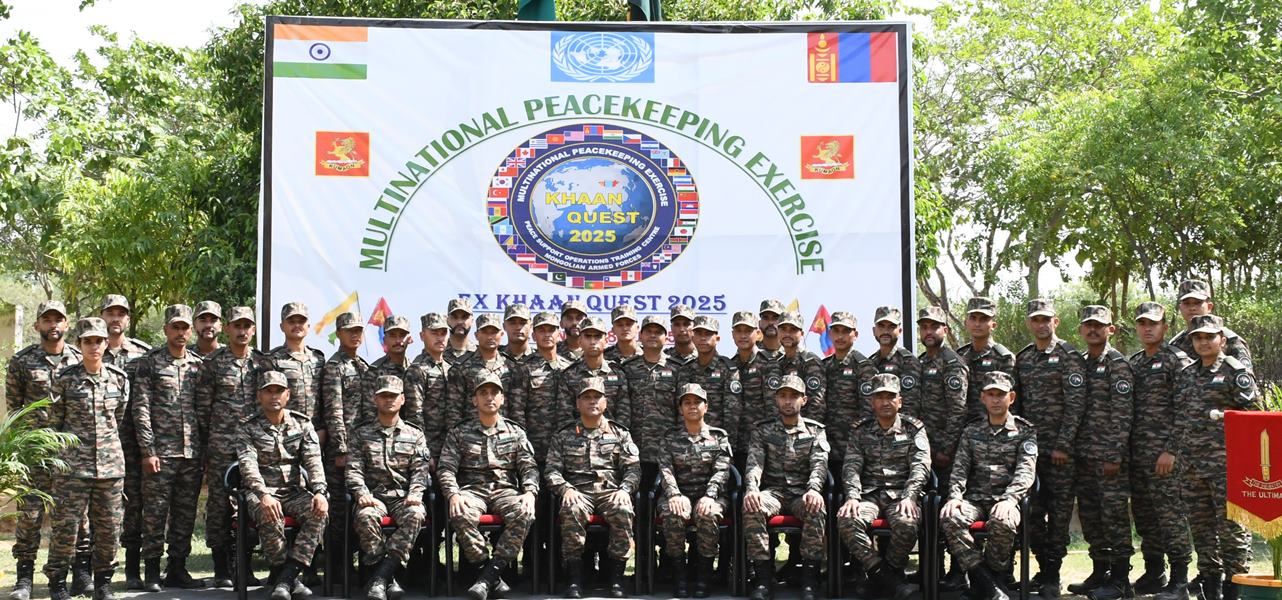 भारतीय सैन्य टुकड़ी बहुराष्ट्रीय सैन्य अभ्यास खान क्वेस्ट के लिए पहुंची मंगोलिया