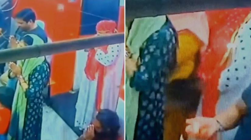 मंदिर में पूजा कर रही महिला के साथ हुई वारदात
