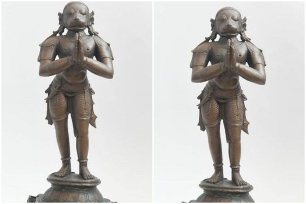  चोल काल से संबंधित भगवान हनुमान की चोरी हुई मूर्ति मिली, सौंपी गई तमिलनाडु के आइडल विंग को 