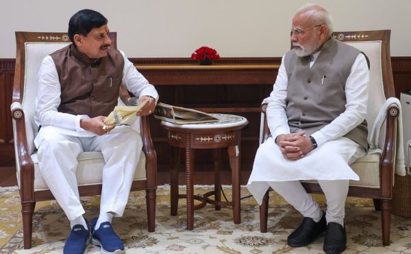 मध्य प्रदेश के मुख्यमंत्री डॉ. मोहन यादव ने ने प्रधानमंत्री से की मुलाकात 