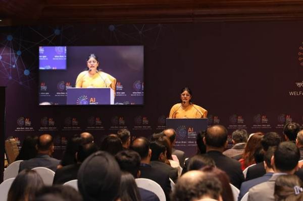 केंद्रीय स्वास्थ्य एवं परिवार कल्याण राज्य मंत्री अनुप्रिया पटेल ने इंडिया एआई इम्पैक्ट समिट 2026 में "नवोन्मेलषण से प्रभाव 