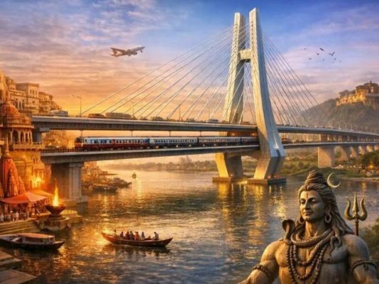 काशी की रफ्तार को मिलेगा नया पंख: सबसे चौड़ा डबल डेकर सिग्नेचर ब्रिज बनने की तैयारी