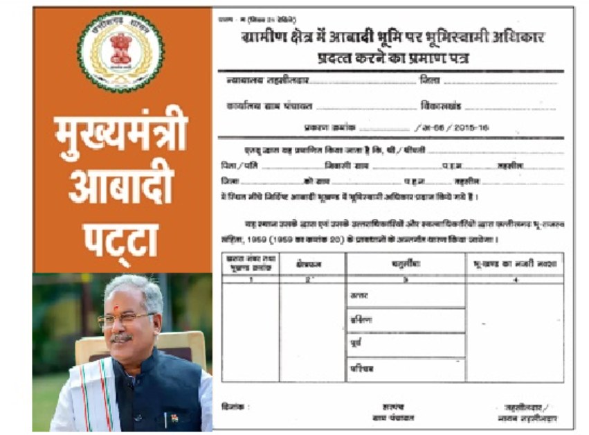 आवासहीनों को मिलेगा काबिज भूमि का निःशुल्क पट्टा.... निकायों में 800 वर्ग फीट से अनधिक शासकीय भूमि का पट्टा